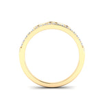 14k Gold Diamond Crown Stackable Ring Wedding Band - Abtin & Company 