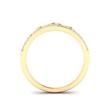 14k Gold Diamond Crown Stackable Ring Wedding Band - Abtin & Company 