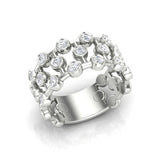 14k Gold Bubble Bezel Set Diamond Ring - Abtin & Company 