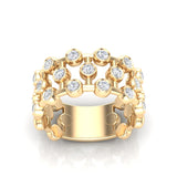14k Gold Bubble Bezel Set Diamond Ring - Abtin & Company 