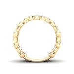 14k Gold Bubble Bezel Set Diamond Ring - Abtin & Company 