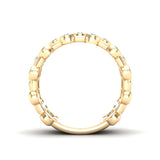14k Gold Bubble Bezel Set Diamond Ring - Abtin & Company 