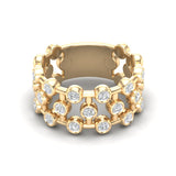 14k Gold Bubble Bezel Set Diamond Ring - Abtin & Company 