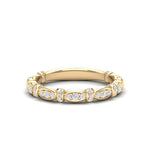 14k Gold Vintage Style Diamond Stackable Ring Wedding Band - Abtin & Company 