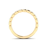 14k Gold Bezel Set Diamond Stackable Ring Wedding Band - Abtin & Company 