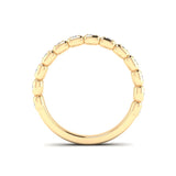 14k Gold Bezel Set Diamond Stackable Ring Wedding Band - Abtin & Company 