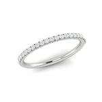 14k Gold Delicate Diamond Stackable Ring Wedding Band - Abtin & Company 