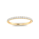 14k Gold Delicate Diamond Stackable Ring Wedding Band - Abtin & Company 