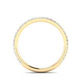 14k Gold Delicate Diamond Stackable Ring Wedding Band - Abtin & Company 