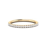 14k Gold Delicate Diamond Stackable Ring Wedding Band - Abtin & Company 