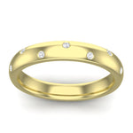 14k Diamond Spangled Stackable Ring Wedding Band - Abtin & Company 