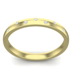 14k Diamond Spangled Stackable Ring Wedding Band - Abtin & Company 
