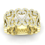 14k Gold Heart Diamond Fashion Ring - Abtin & Company 