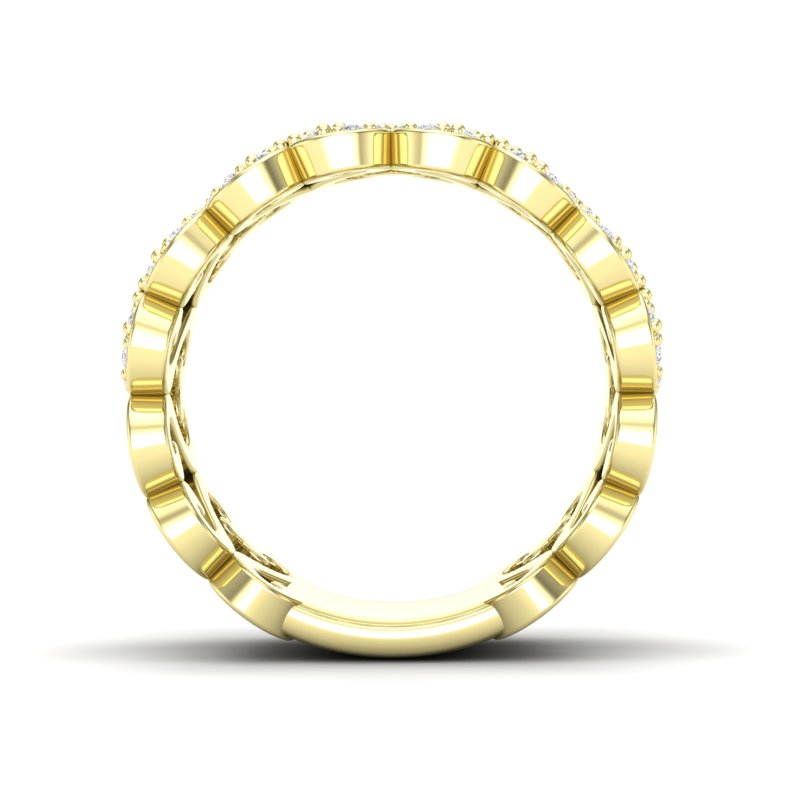 14k Gold Heart Diamond Fashion Ring - Abtin & Company 