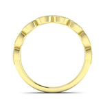 14k Gold Milgrain Pear-shape Diamond Stackable Wedding Band - Abtin & Company 