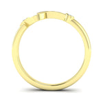 14k Gold Diamond interlock Buckle Ring - Abtin & Company 