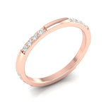 14k Gold Eternity Diamond Stackable Ring Wedding Band - Abtin & Company 