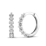 14k Gold Diamond Huggie Earrings - Abtin & Company 