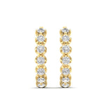 14k Gold Diamond Huggie Earrings - Abtin & Company 