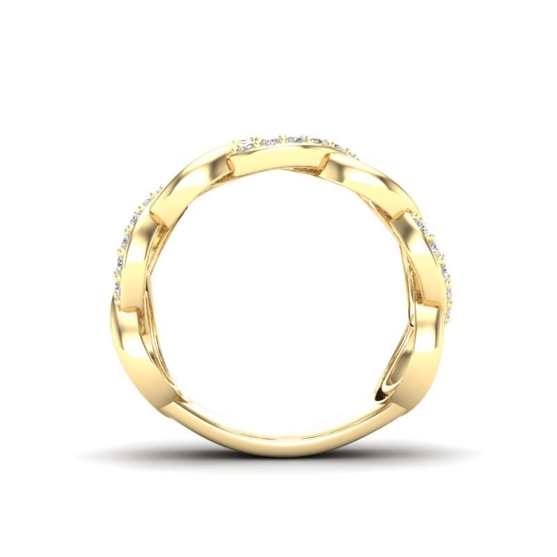 14K Diamond Interlocking Circle Ring Ring ABB-331-D  - Abtin & Co.