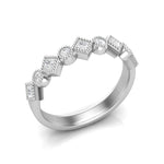 14k Diamond Milgrain Bezel Stackable Wedding Band Ring ABB-179-D  - Abtin & Co.