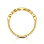 14k Diamond Milgrain Bezel Stackable Wedding Band Ring ABB-179-D  - Abtin & Co.
