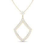 14K Diamond Open Pear-Shape Pendant Pendant ABP-101-D  - Abtin & Co.