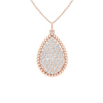 14K Diamond Pear Shaped Pendant/Diamond Tear-drop Pendant Pendant ABP-110-D-1  - Abtin & Co.