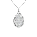 14K Diamond Pear Shaped Pendant/Diamond Tear-drop Pendant Pendant ABP-110-D-2  - Abtin & Co.