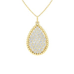 14K Diamond Pear Shaped Pendant/Diamond Tear-drop Pendant Pendant ABP-110-D-3  - Abtin & Co.