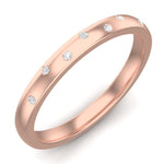 14k Diamond Spangled Stackable Ring Wedding Band Ring ABB-177-D  - Abtin & Co.