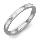 14k Diamond Spangled Stackable Ring Wedding Band Ring ABB-177-D  - Abtin & Co.