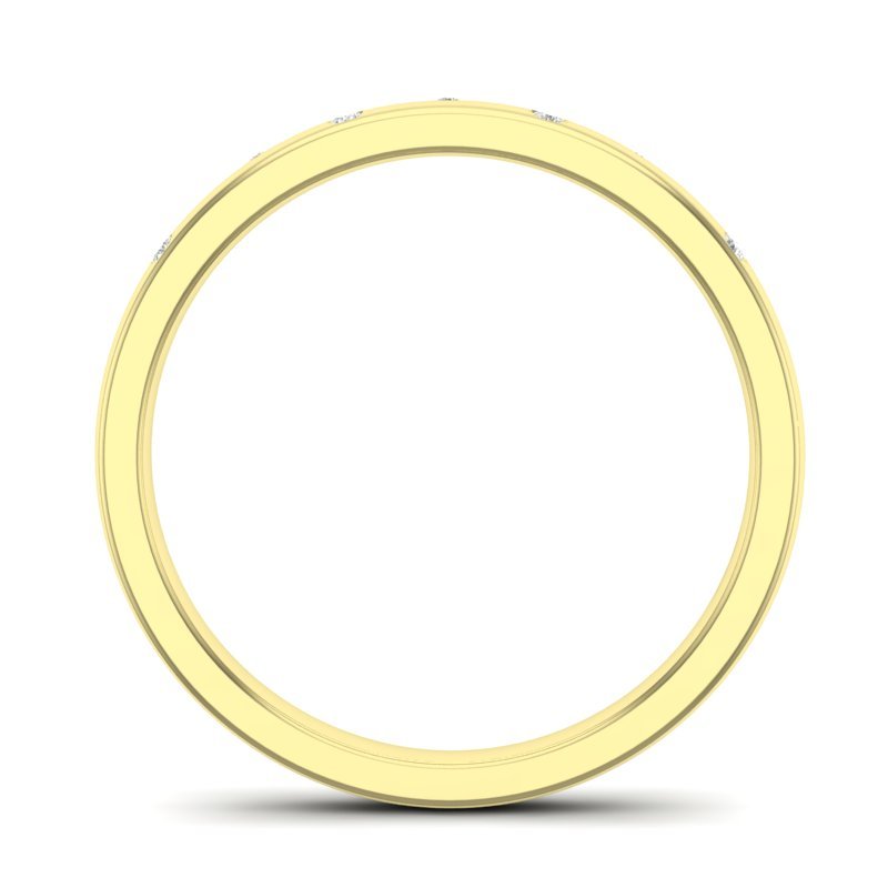 14k Diamond Spangled Stackable Ring Wedding Band Ring ABB-177-D  - Abtin & Co.