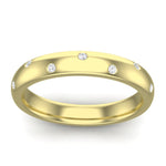 14k Diamond Spangled Stackable Ring Wedding Band Ring ABB-178-D  - Abtin & Co.