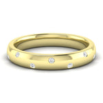 14k Diamond Spangled Stackable Ring Wedding Band Ring ABB-178-D  - Abtin & Co.