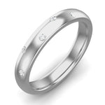 14k Diamond Spangled Stackable Ring Wedding Band Ring ABB-178-D  - Abtin & Co.