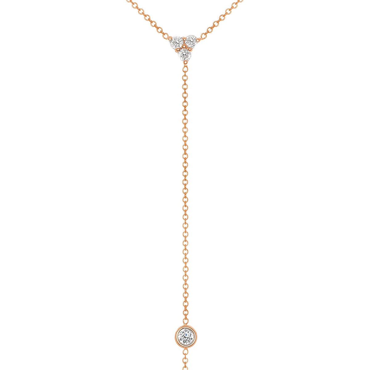 14K Diamond Y-Necklace Lariat Necklace Necklace ABN-111-D  - Abtin & Co.