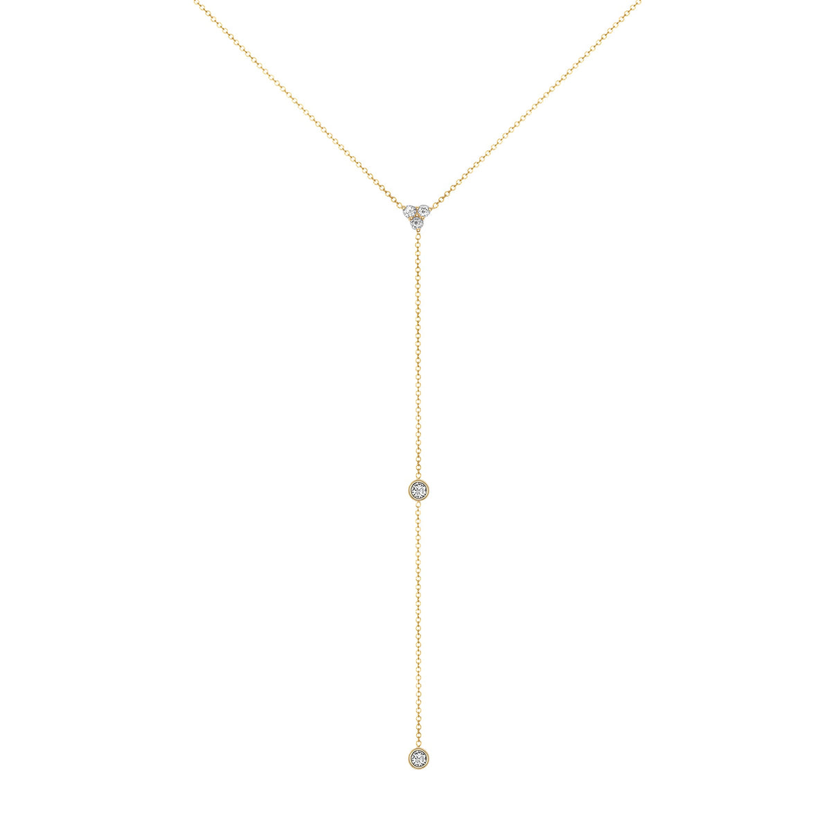 14K Diamond Y-Necklace Lariat Necklace Necklace ABN-111-D  - Abtin & Co.