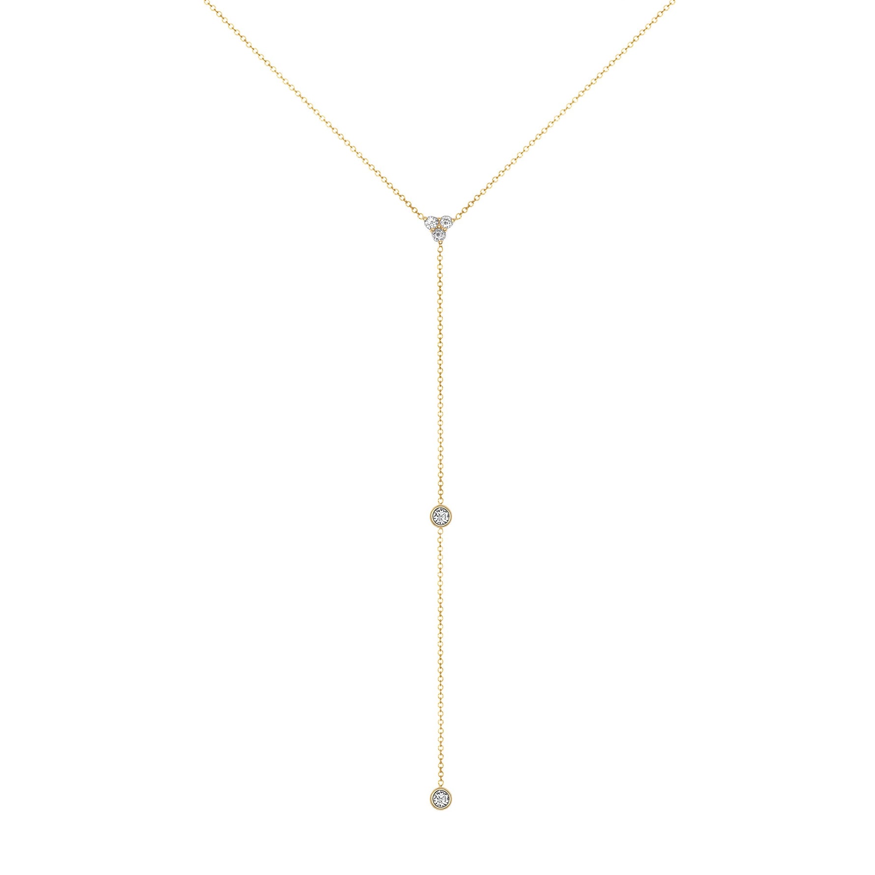 14K Diamond Y-Necklace Lariat Necklace Necklace ABN-111-D  - Abtin & Co.
