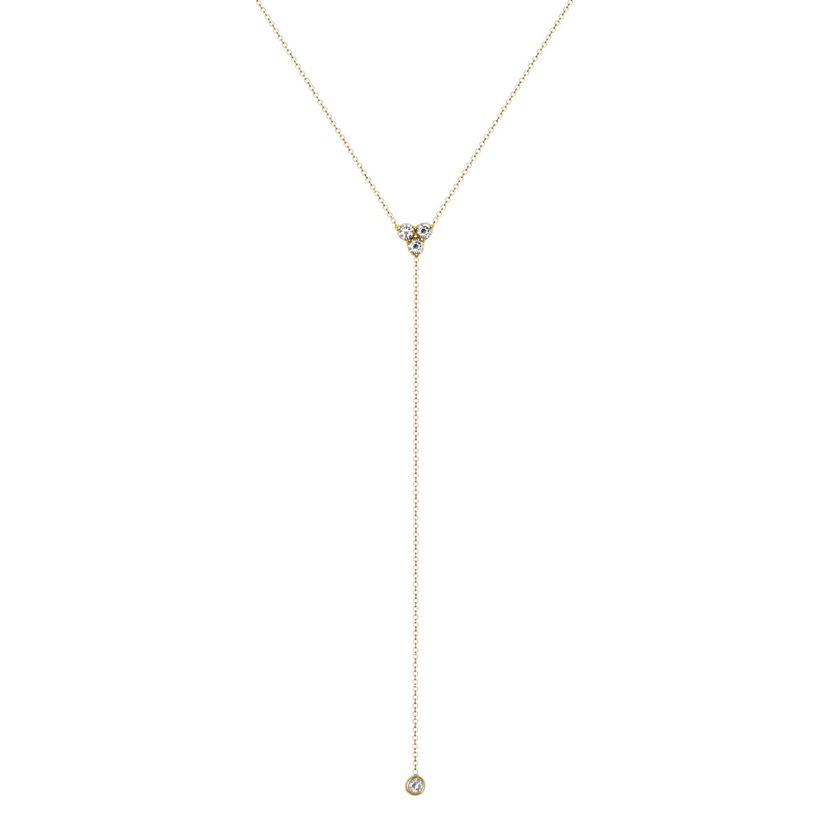 14K Diamond Y-Necklace Lariat Necklace Necklace ABN-46-D  - Abtin & Co.