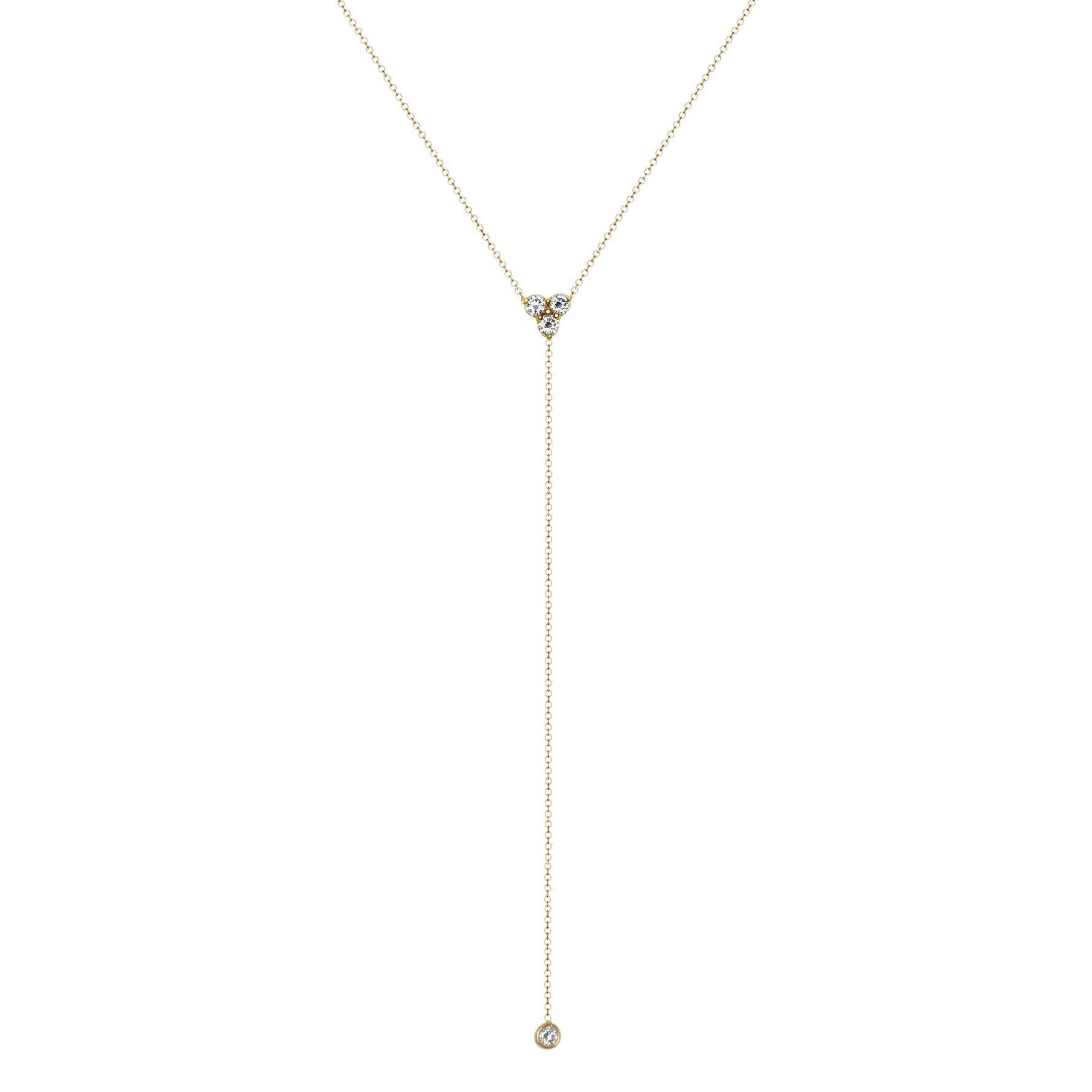 14K Diamond Y-Necklace Lariat Necklace Necklace ABN-46-D  - Abtin & Co.