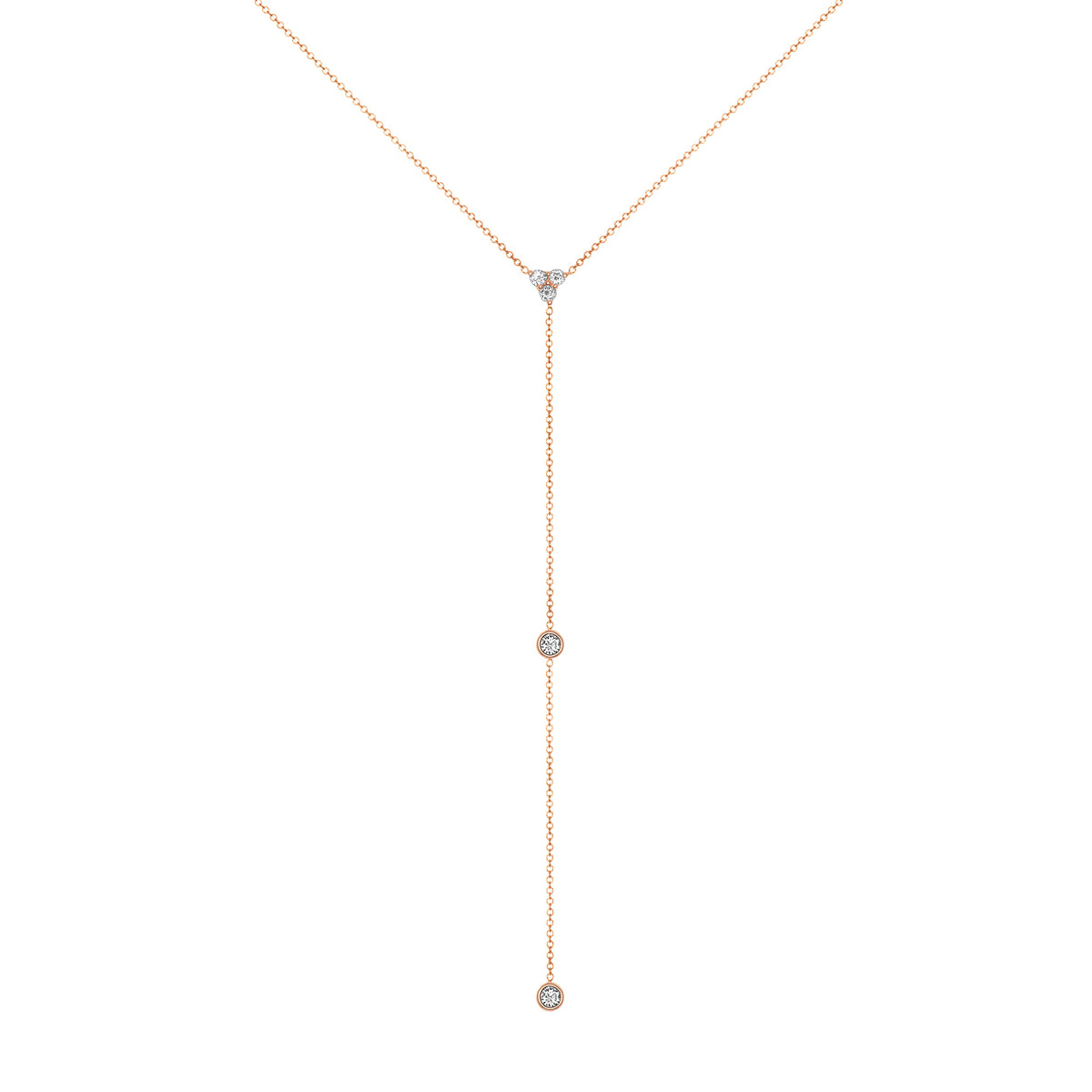 14K Diamond Y-Necklace Lariat Necklace Necklace ABN-111-D  - Abtin & Co.
