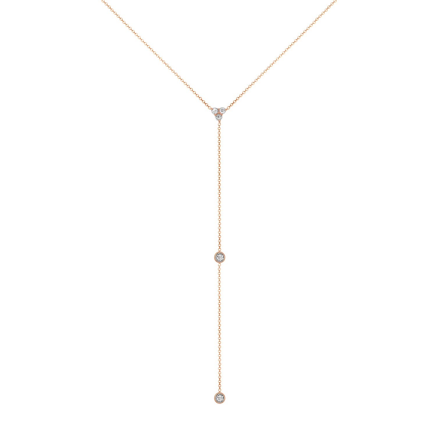14K Diamond Y-Necklace Lariat Necklace Necklace ABN-111-D  - Abtin & Co.