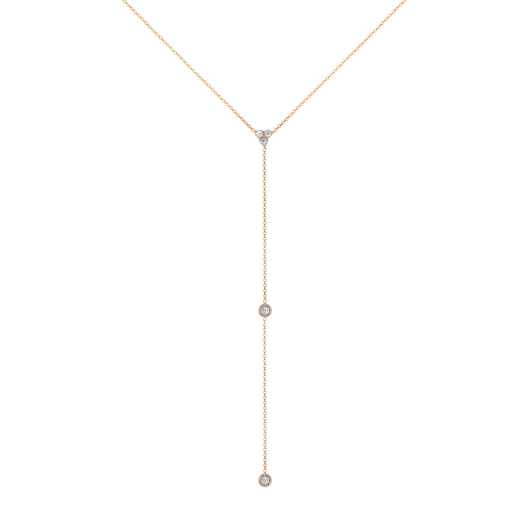 14K Diamond Y-Necklace Lariat Necklace Necklace ABN-111-D  - Abtin & Co.
