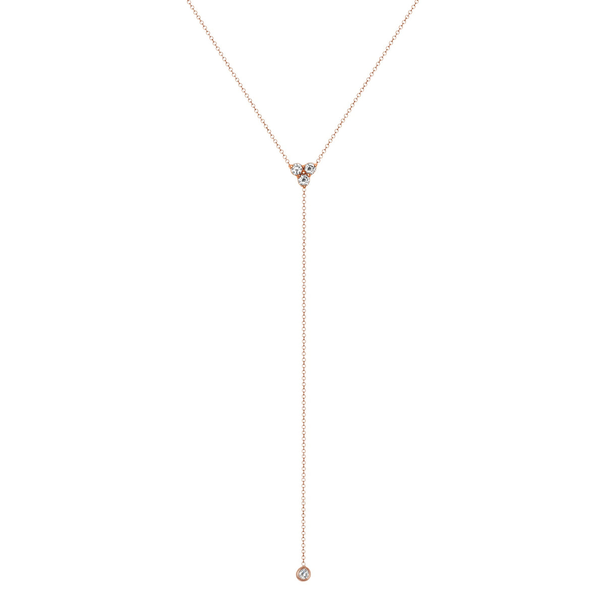 14K Diamond Y-Necklace Lariat Necklace Necklace ABN-46-D  - Abtin & Co.