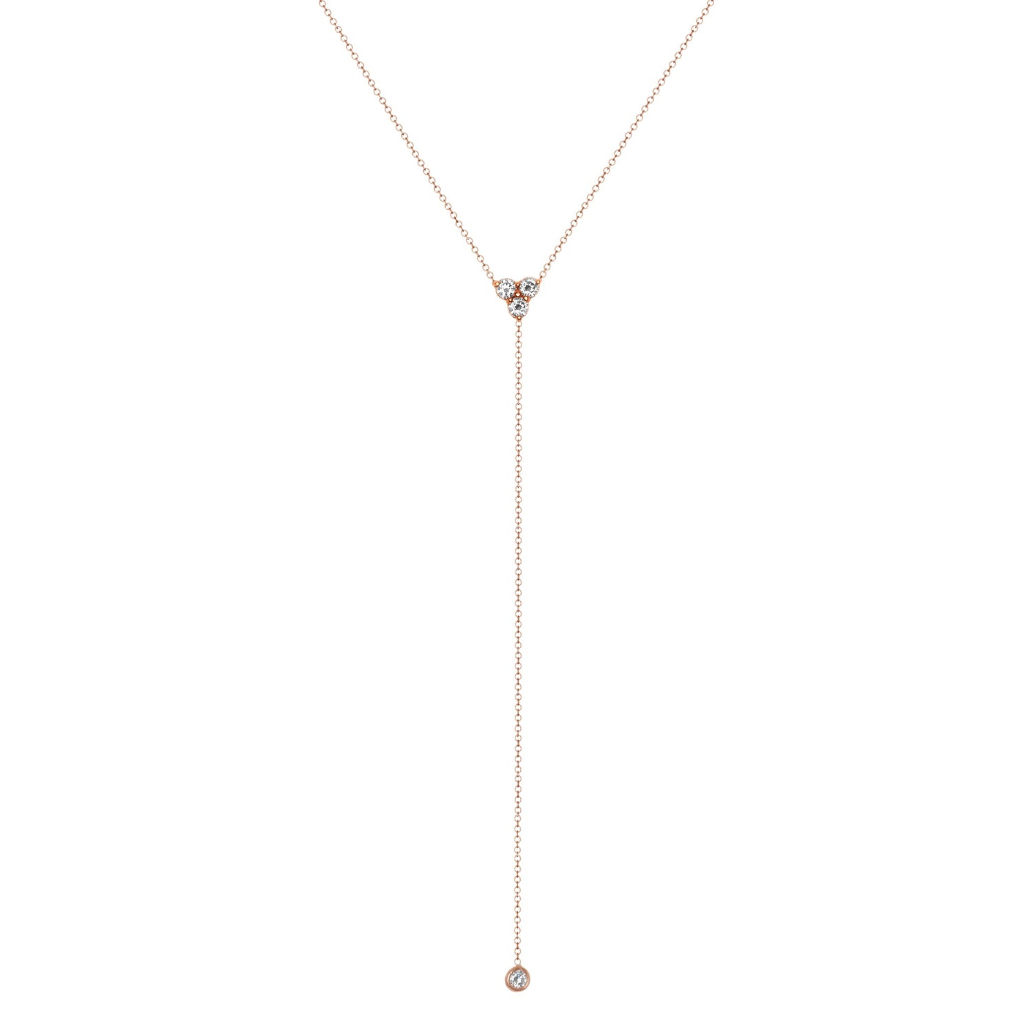 14K Diamond Y-Necklace Lariat Necklace Necklace ABN-46-D  - Abtin & Co.