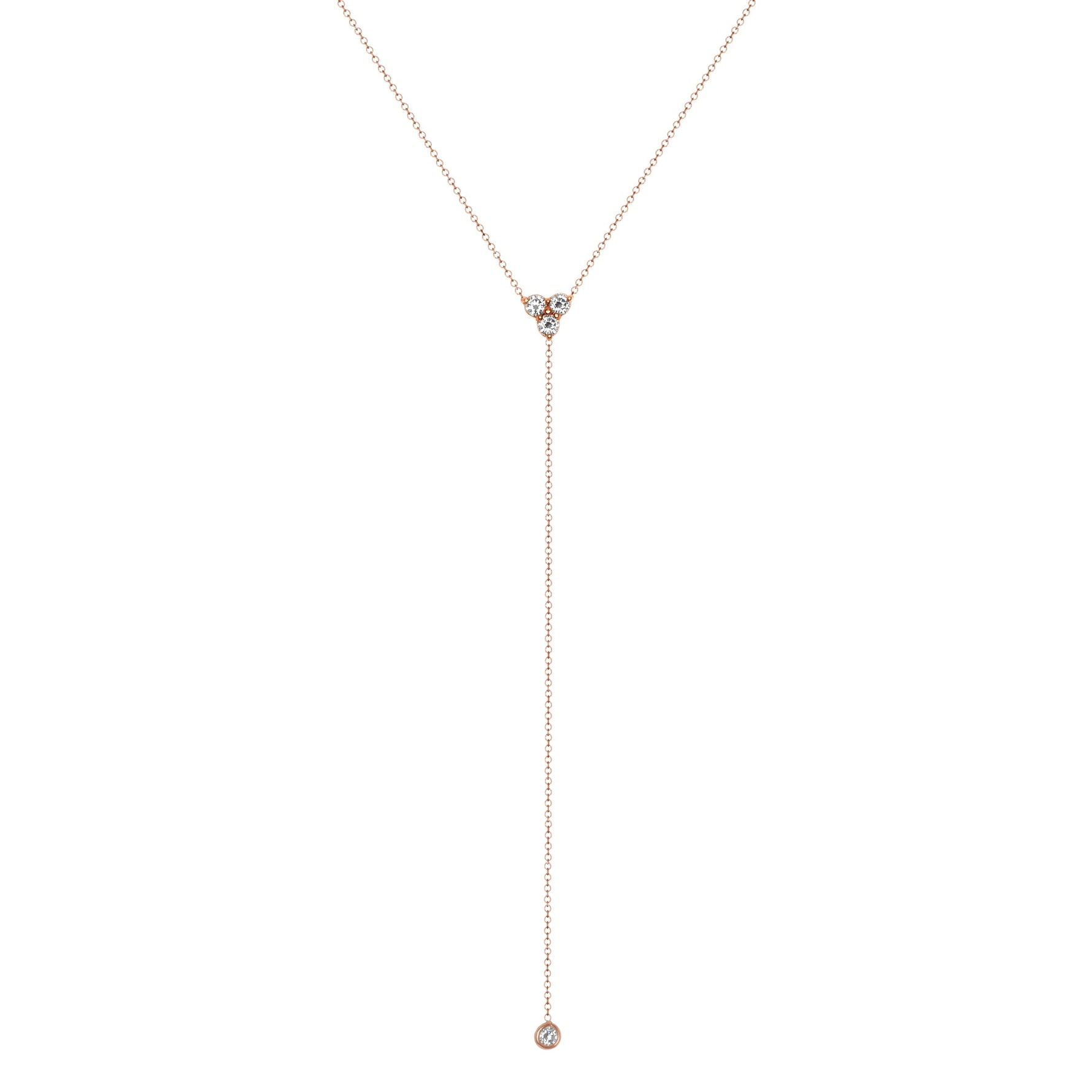 14K Diamond Y-Necklace Lariat Necklace Necklace ABN-46-D  - Abtin & Co.