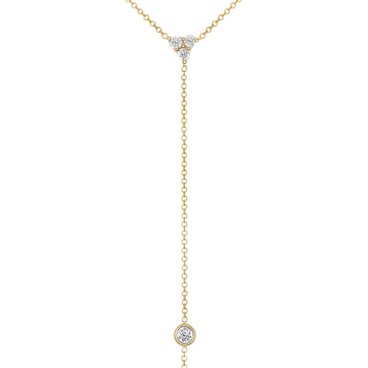 14K Diamond Y-Necklace Lariat Necklace Necklace ABN-111-D  - Abtin & Co.
