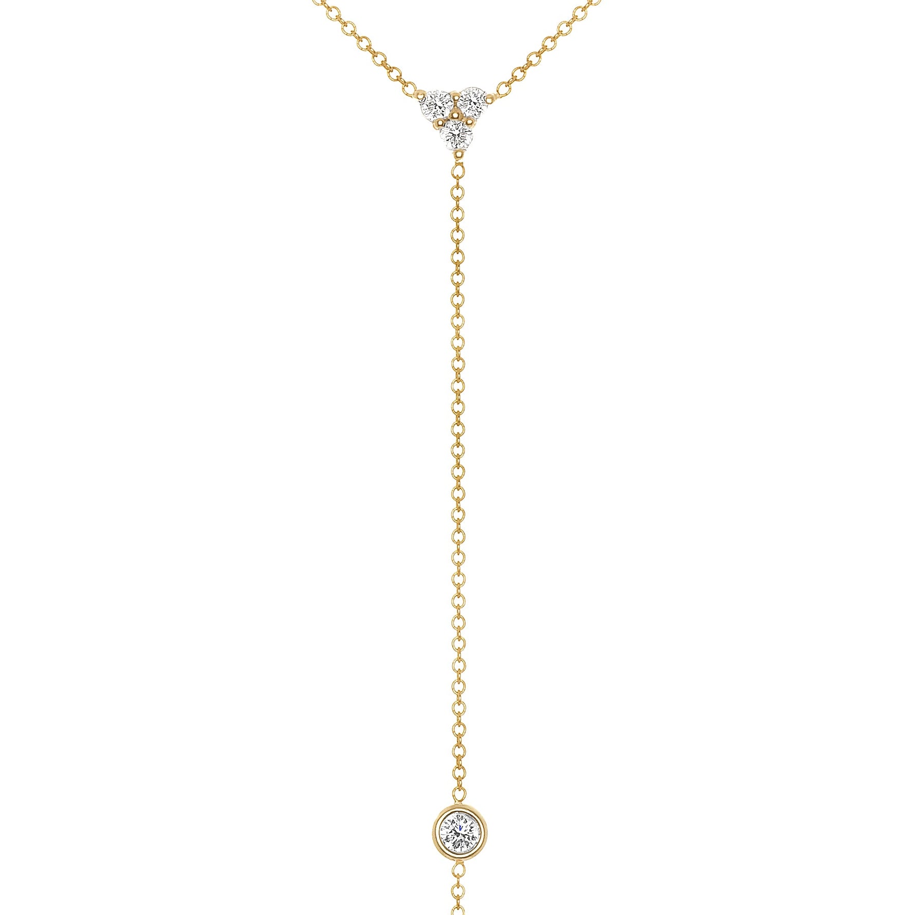 14K Diamond Y-Necklace Lariat Necklace Necklace ABN-111-D  - Abtin & Co.