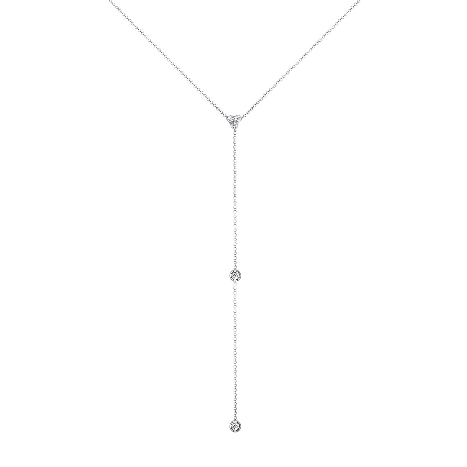 14K Diamond Y-Necklace Lariat Necklace Necklace ABN-111-D  - Abtin & Co.